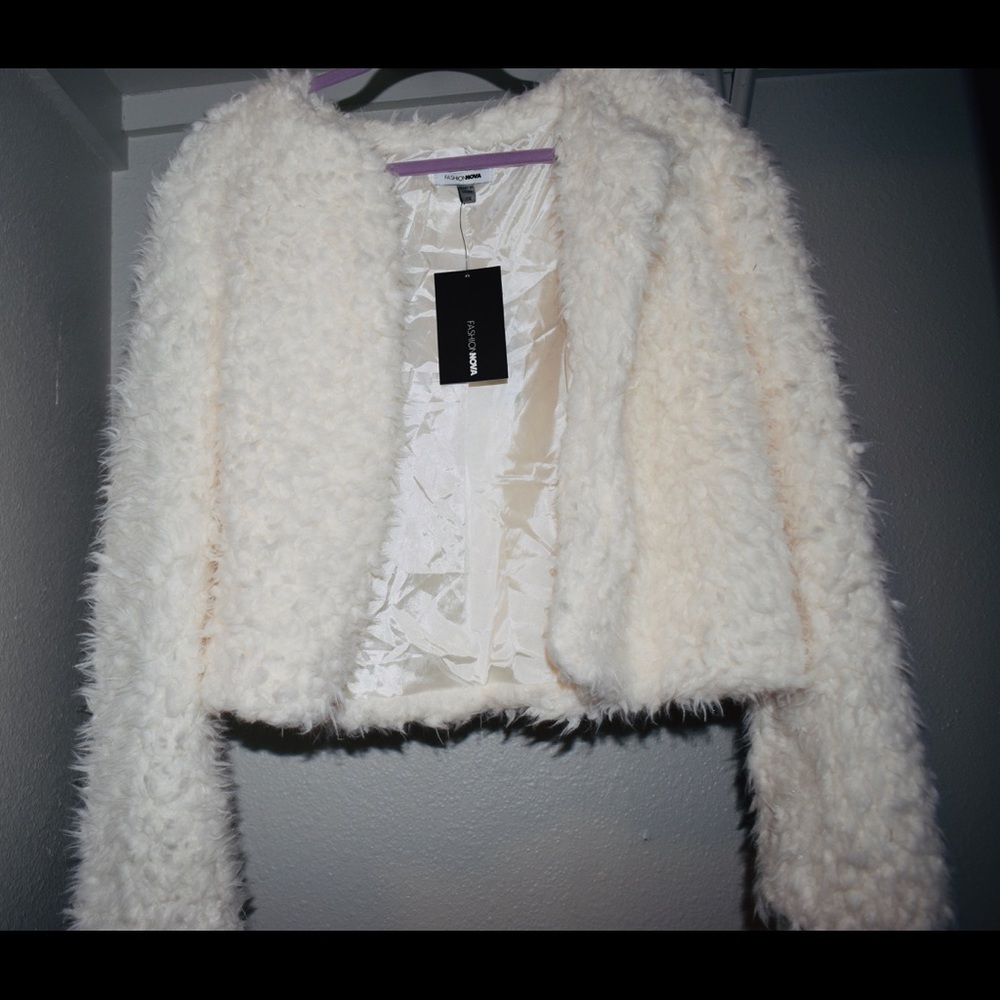 Faux Fur Cropped Coat